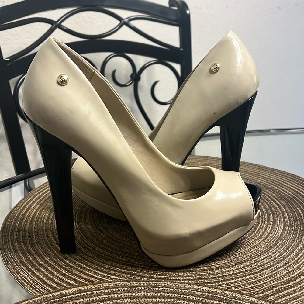G by Guess size 8 peep toe platform heels.